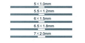 Schematic diagram of mail-eye for closed flat steel healds